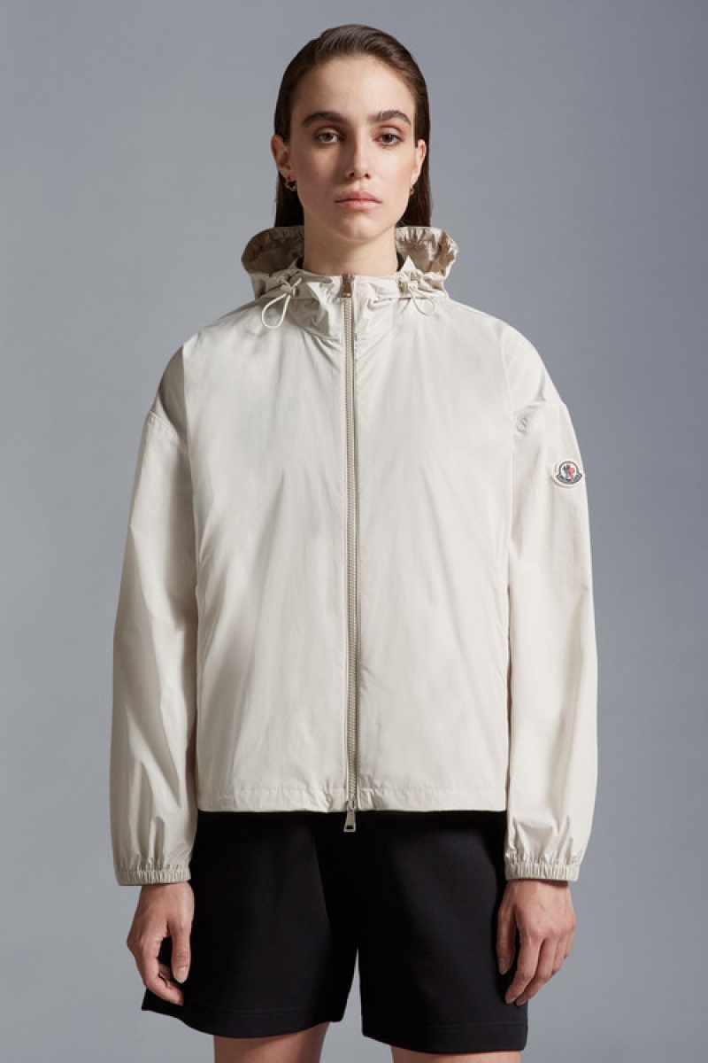 Cortavientos Moncler Tyx Encapuchado Rain Mujer Beige | QVXU-96732