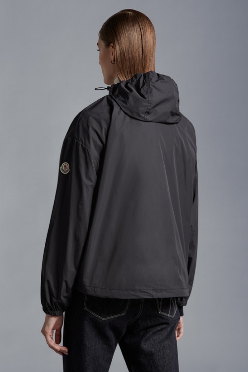 Cortavientos Moncler Tyx Encapuchado Rain Mujer Negros | INYG-54738