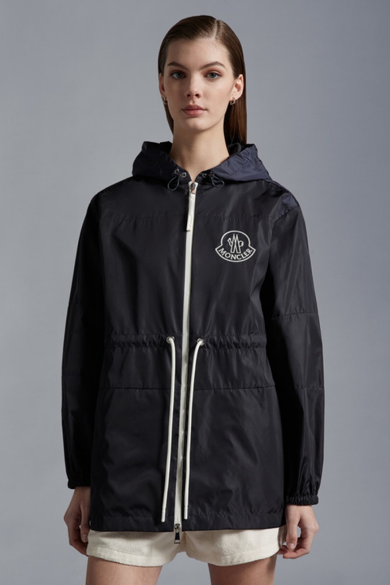 Cortavientos Moncler Veirade Parka Mujer Azules | EUYM-93746