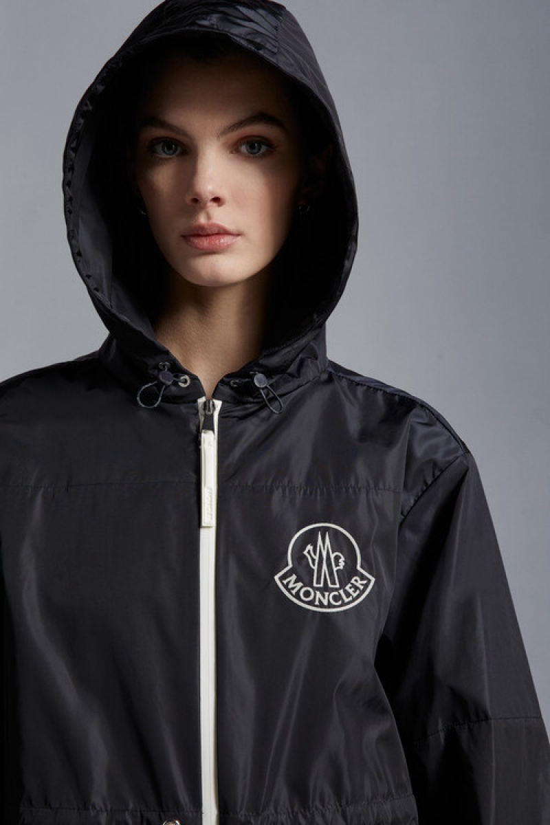 Cortavientos Moncler Veirade Parka Mujer Azules | EUYM-93746