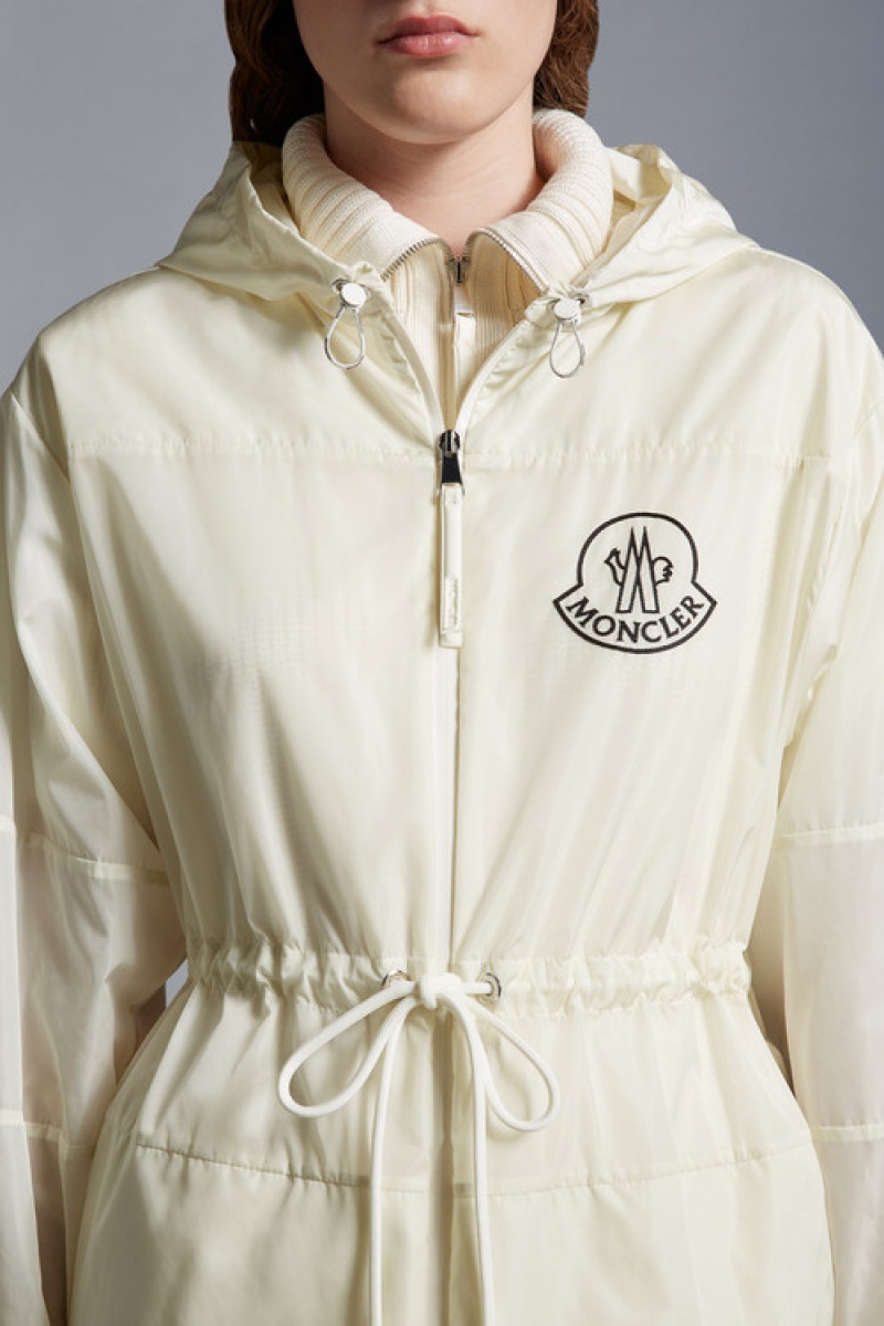 Cortavientos Moncler Veirade Parka Mujer Blancos | GWVE-67430