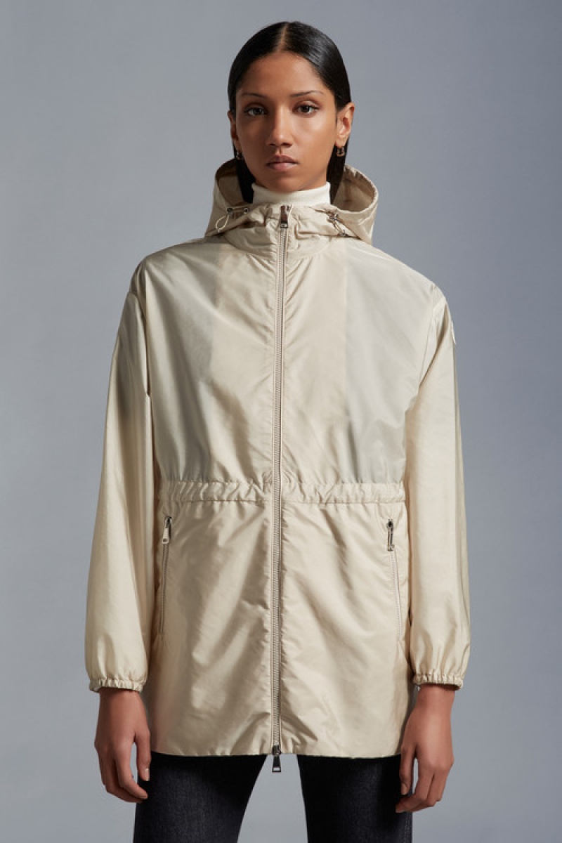 Cortavientos Moncler Wete Encapuchado Mujer Beige | VXYL-39850