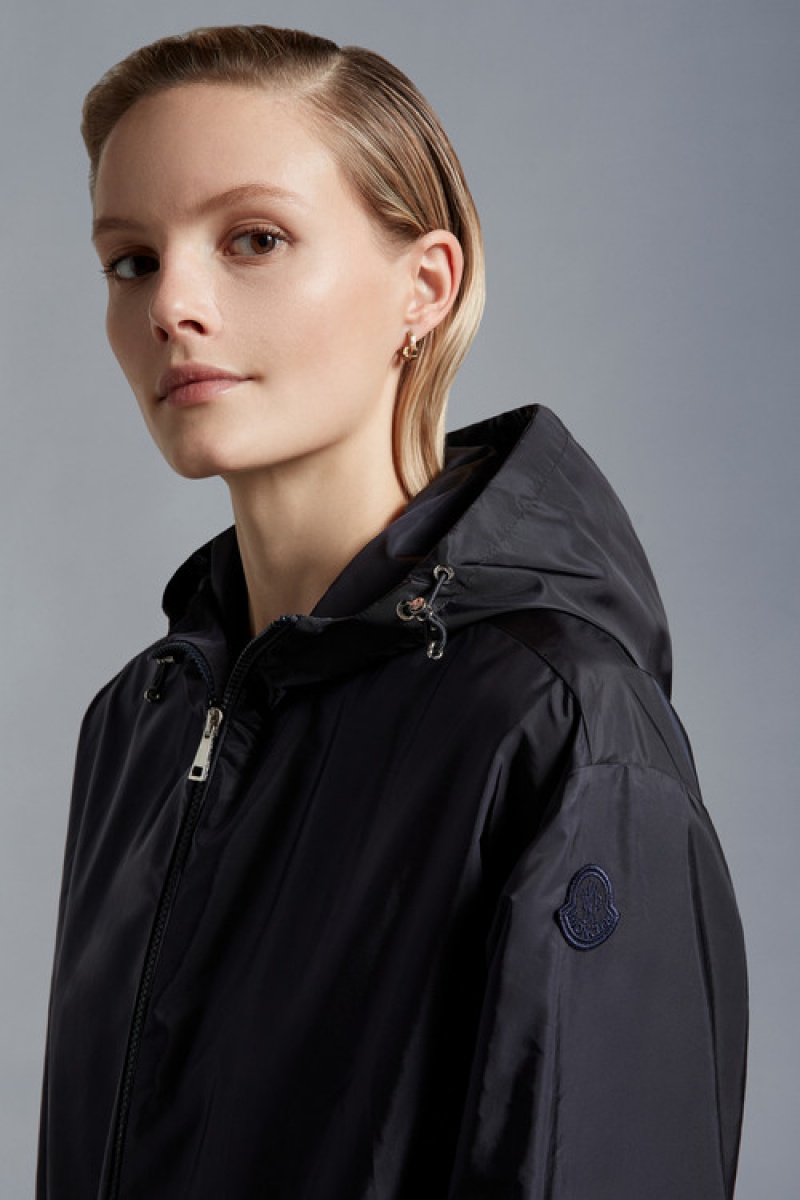 Cortavientos Moncler Wete Encapuchado Mujer Azules | MIAW-13087