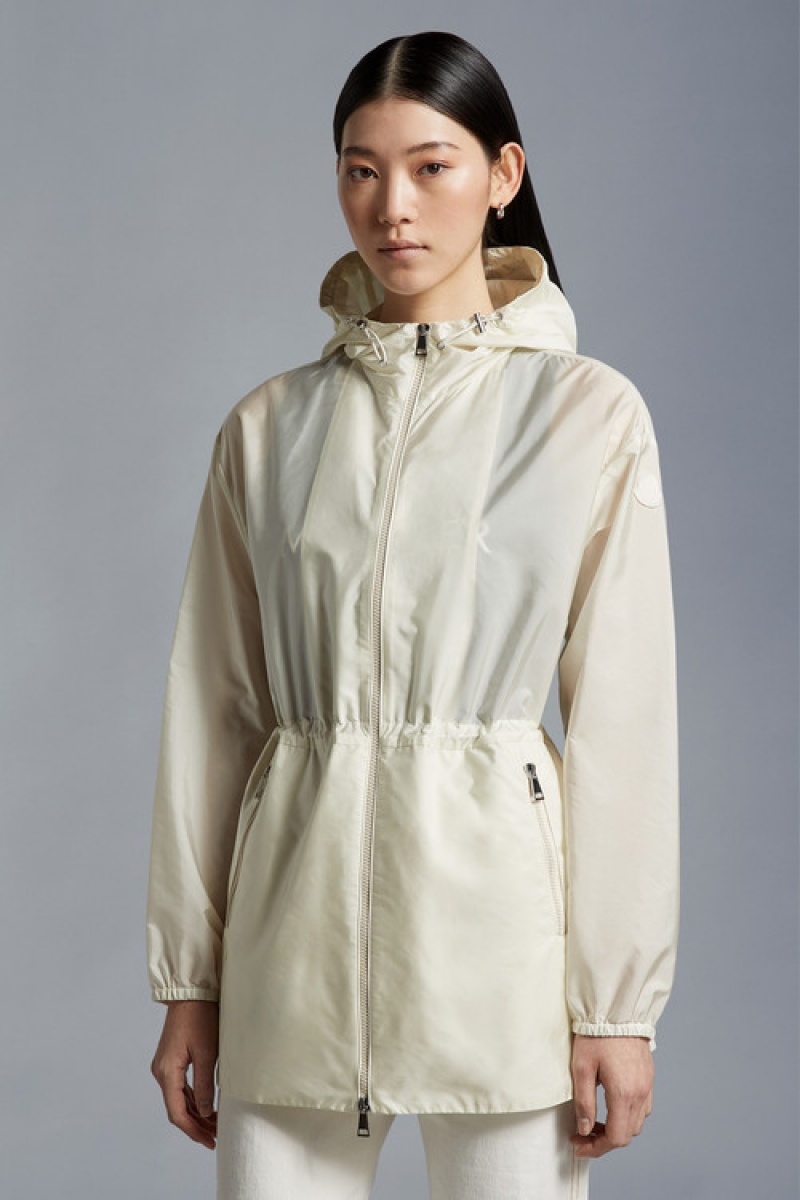 Cortavientos Moncler Wete Encapuchado Mujer Blancos | FPVG-20976