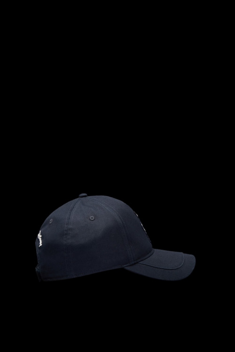 Gorras Moncler Embroidered Baseball Hombre Azul Marino Azules | DUCK-70436