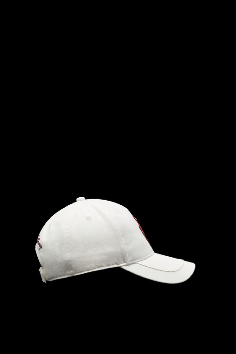 Gorras Moncler Embroidered Baseball Mujer Blancos | QDVJ-60275