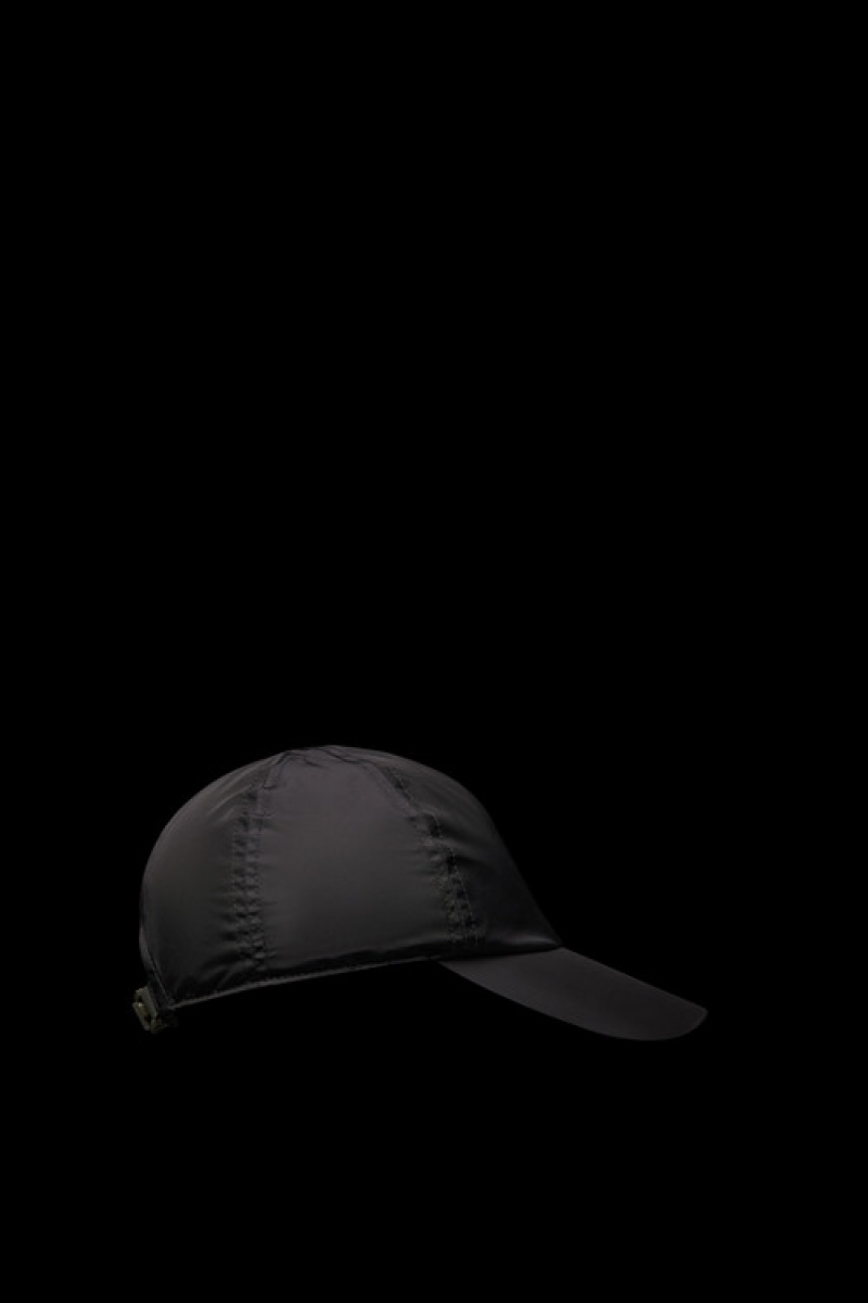 Gorras Moncler Embroidered Logo Baseball Mujer Negros | QNKD-75130