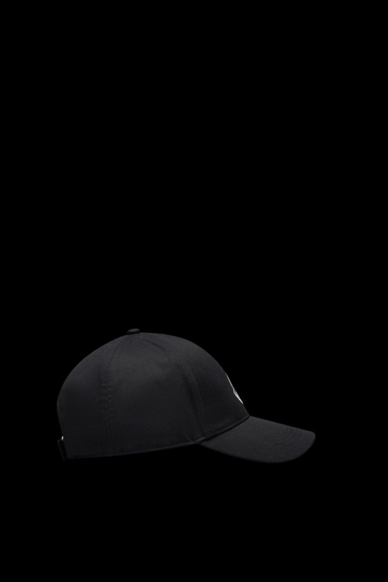 Gorras Moncler Embroidered Logo Baseball Mujer Negros | IWZB-60485