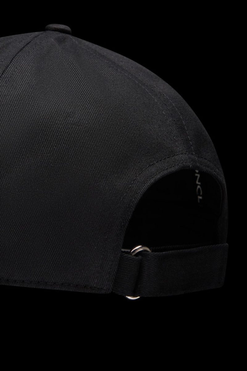 Gorras Moncler Embroidered Logo Baseball Mujer Negros | IWZB-60485