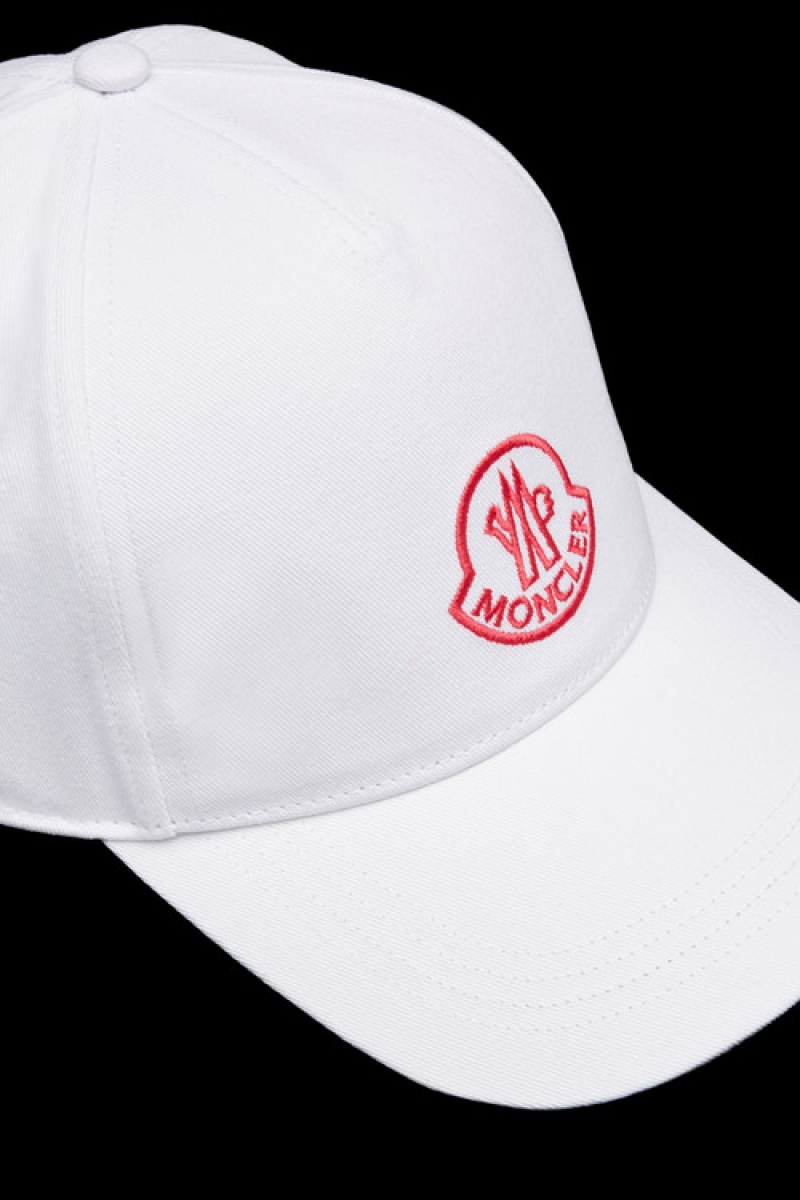 Gorras Moncler Embroidered Logo Baseball Mujer Blancos | GVXS-29483