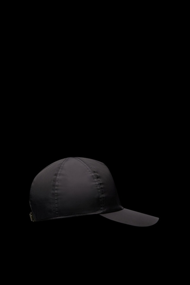 Gorras Moncler Embroidered Logo Baseball Hombre Negros | QDTX-35027