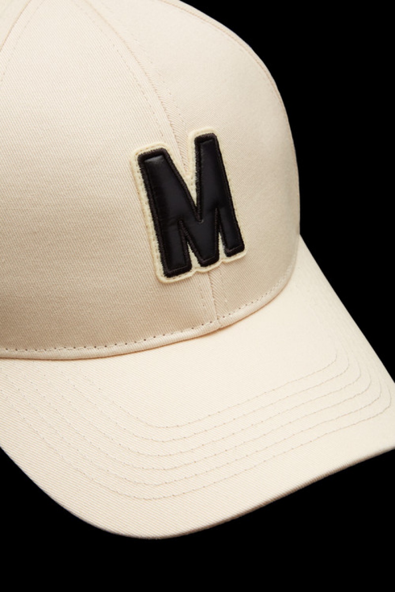 Gorras Moncler Embroidered Monogram Baseball Mujer Amarillos Claro Beige | EWFK-65749