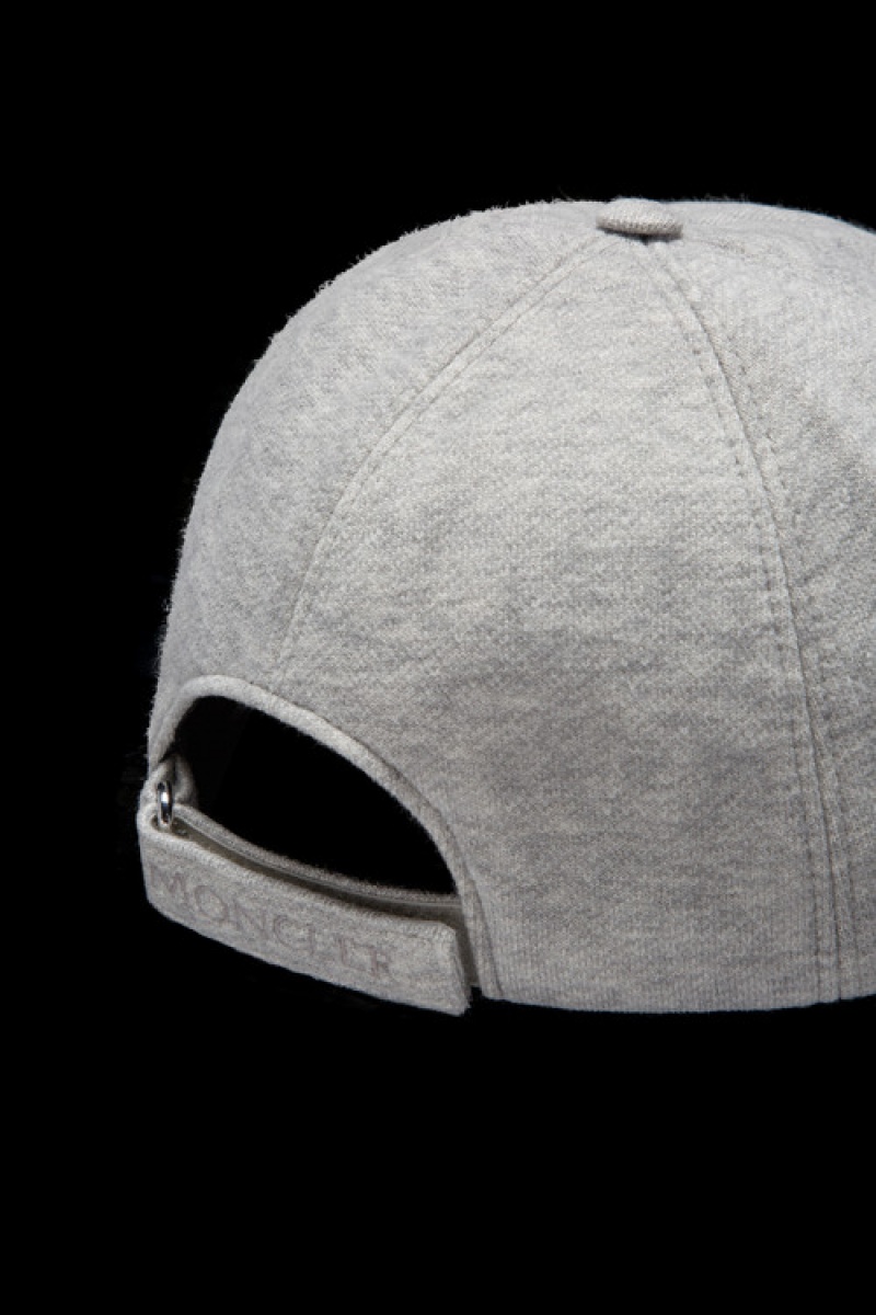 Gorras Moncler Fleece Baseball Hombre Grises | MZIO-21834