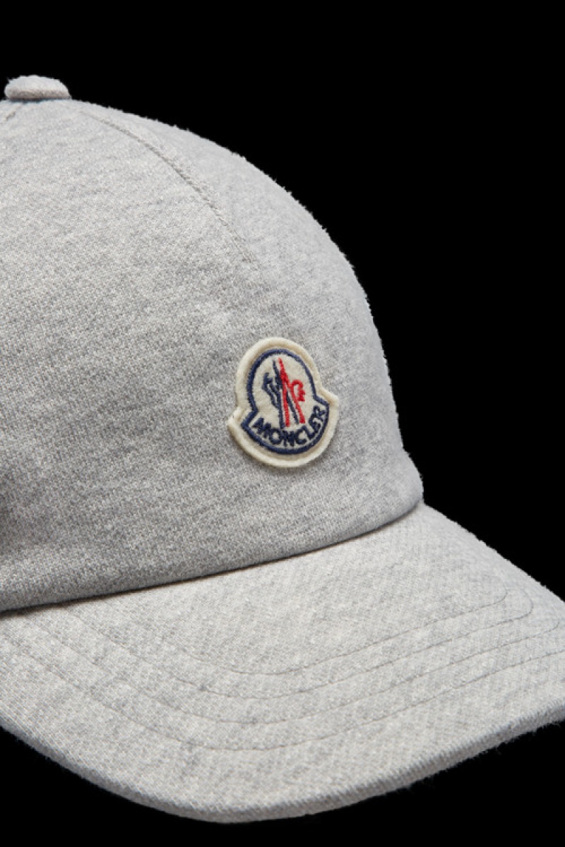 Gorras Moncler Fleece Baseball Hombre Grises | MZIO-21834