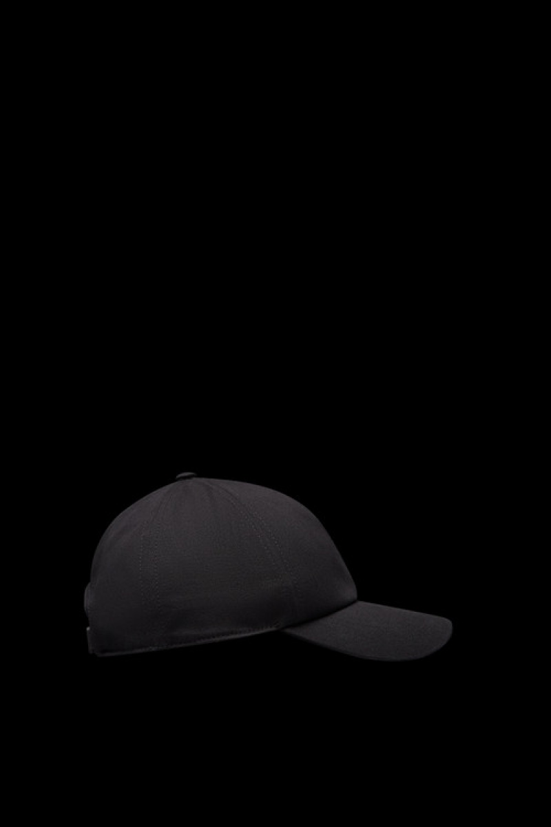 Gorras Moncler Gabardine Baseball Hombre Negros | XMKP-58417