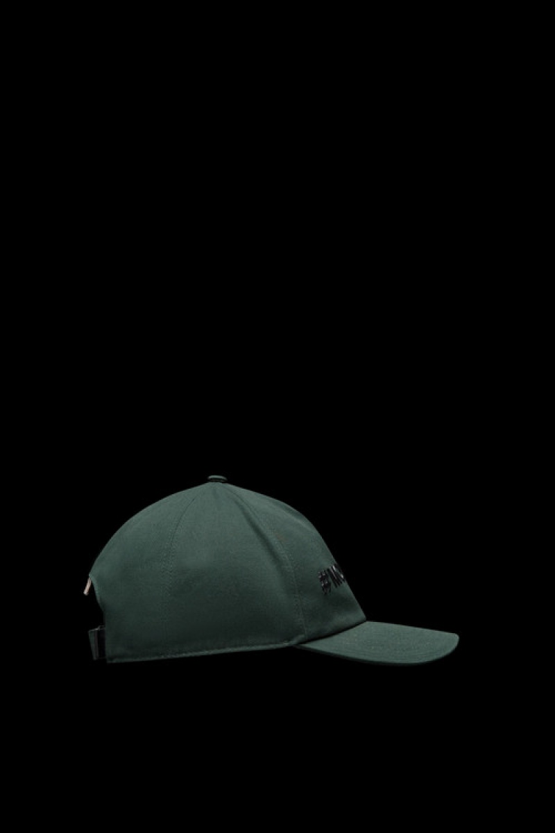 Gorras Moncler Gabardine Baseball Hombre Verdes | EVJS-46581