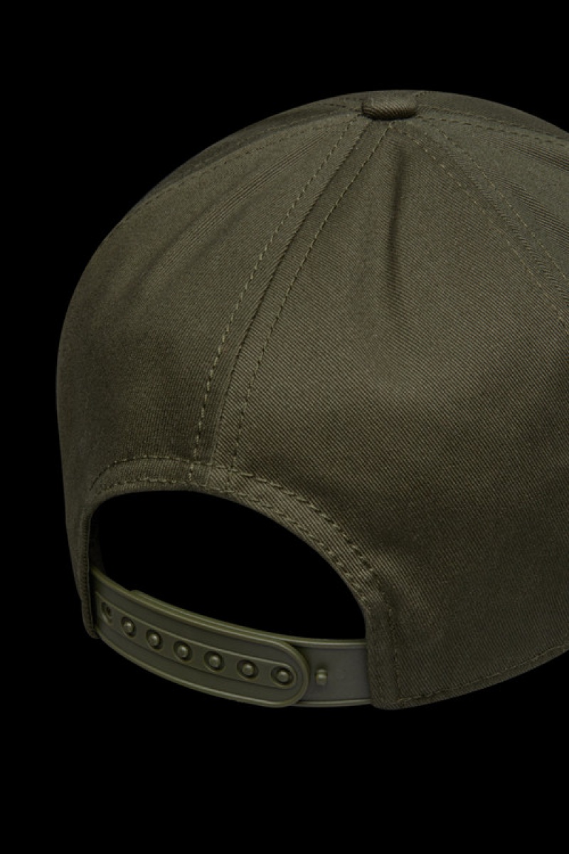 Gorras Moncler Gabardine Baseball Hombre Verdes Oscuro | KSPZ-67235