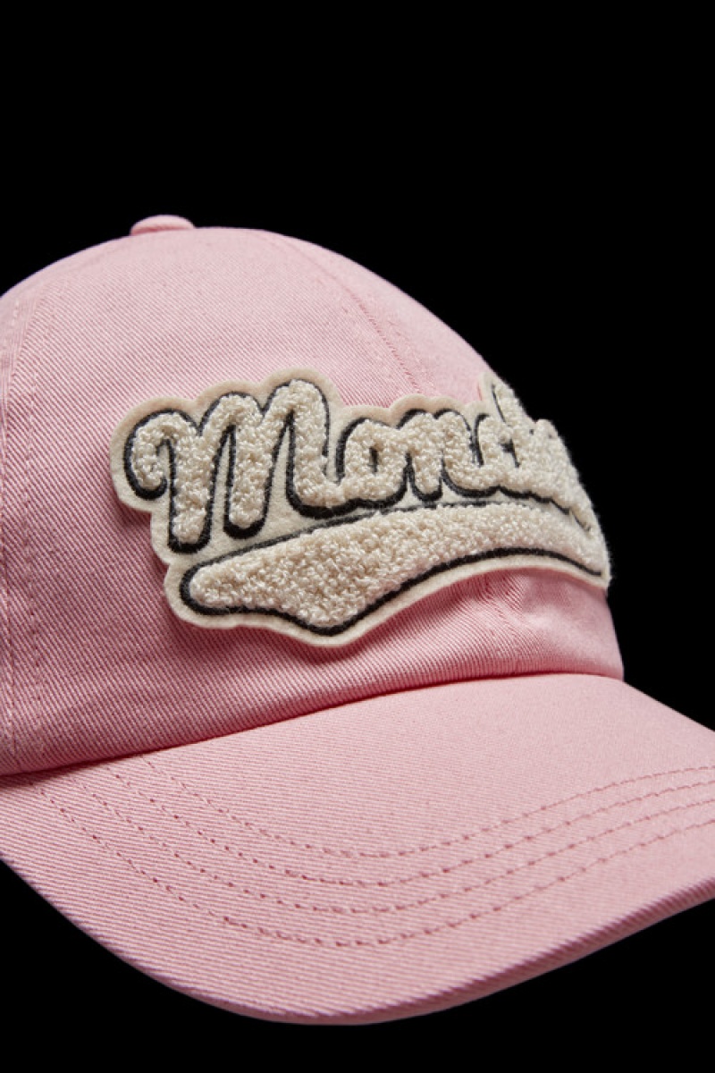 Gorras Moncler Gabardine Baseball Mujer Rosas Claro | RHEW-38649