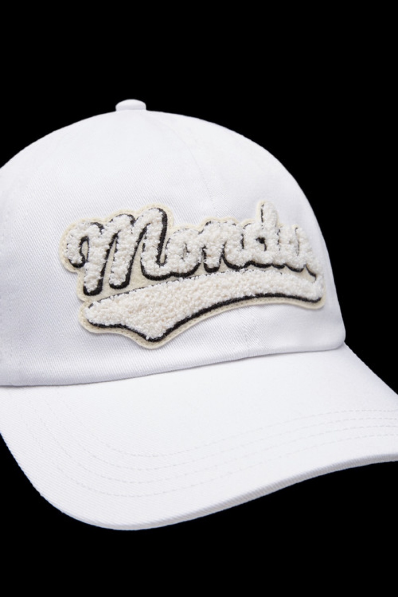 Gorras Moncler Gabardine Baseball Mujer Blancos | WJPO-31507