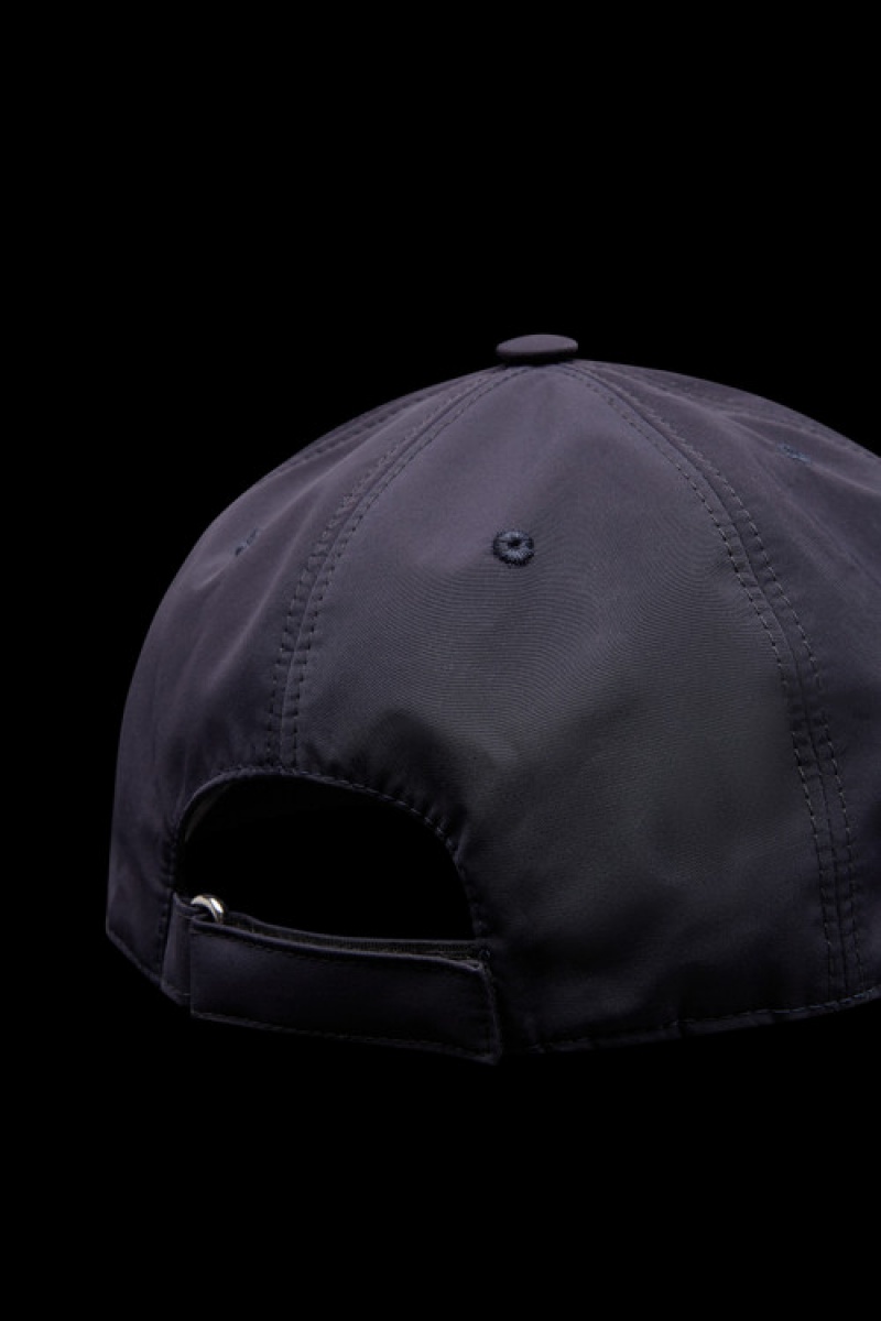 Gorras Moncler Logo Baseball Hombre Azules Oscuro | PCGO-97418