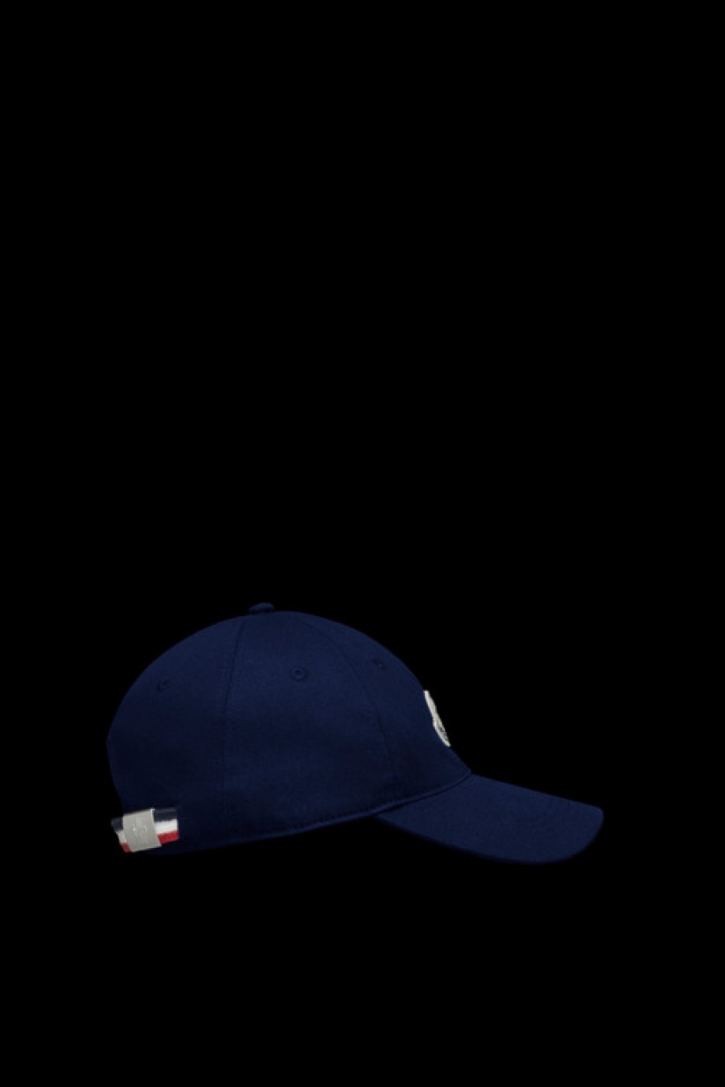 Gorras Moncler Logo Baseball Hombre Azules | KPCA-23409