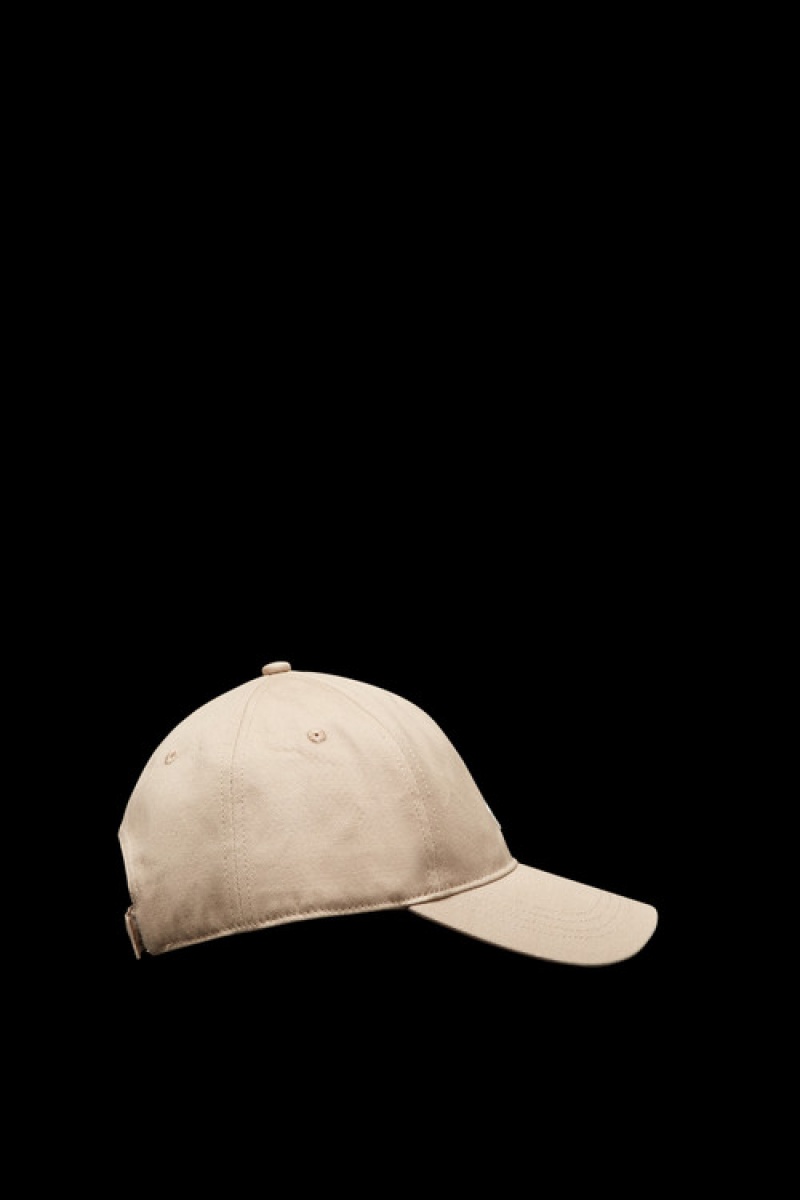 Gorras Moncler Logo Baseball Mujer Beige | YWHJ-21987