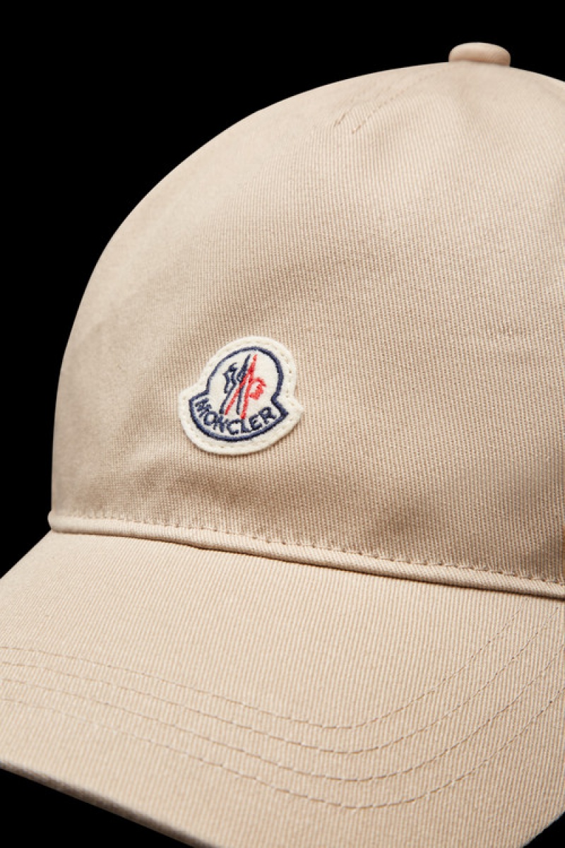 Gorras Moncler Logo Baseball Mujer Beige | YWHJ-21987