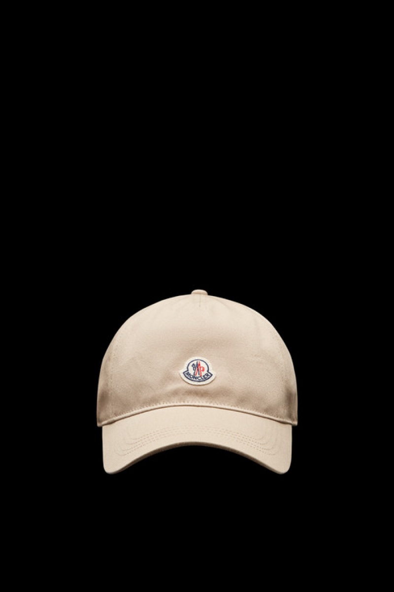 Gorras Moncler Logo Baseball Mujer Beige | YWHJ-21987