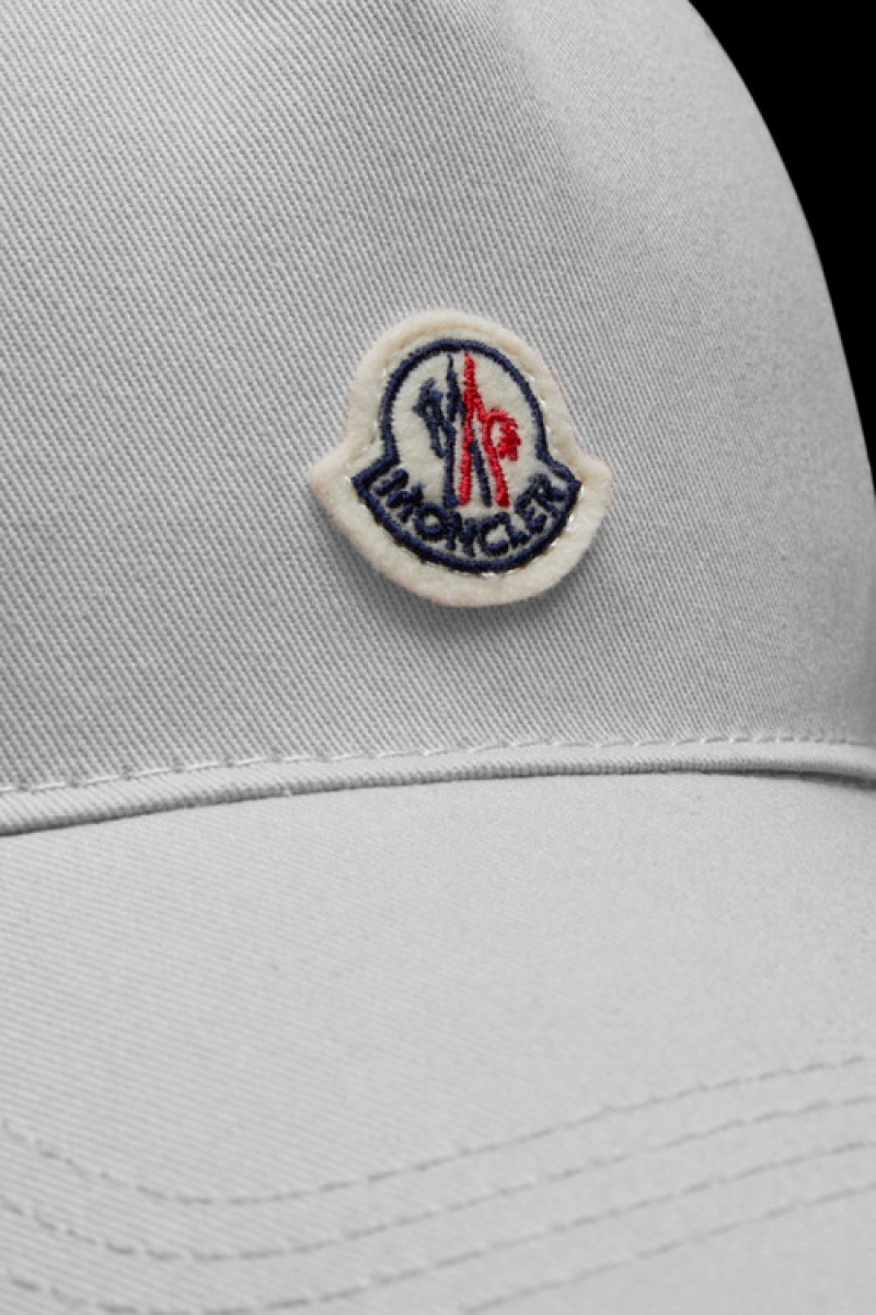 Gorras Moncler Logo Baseball Mujer Blancos | SBWH-03487