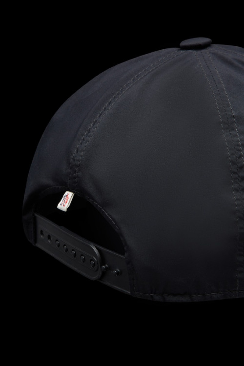 Gorras Moncler Logo Baseball Mujer Negros | FPNX-12936