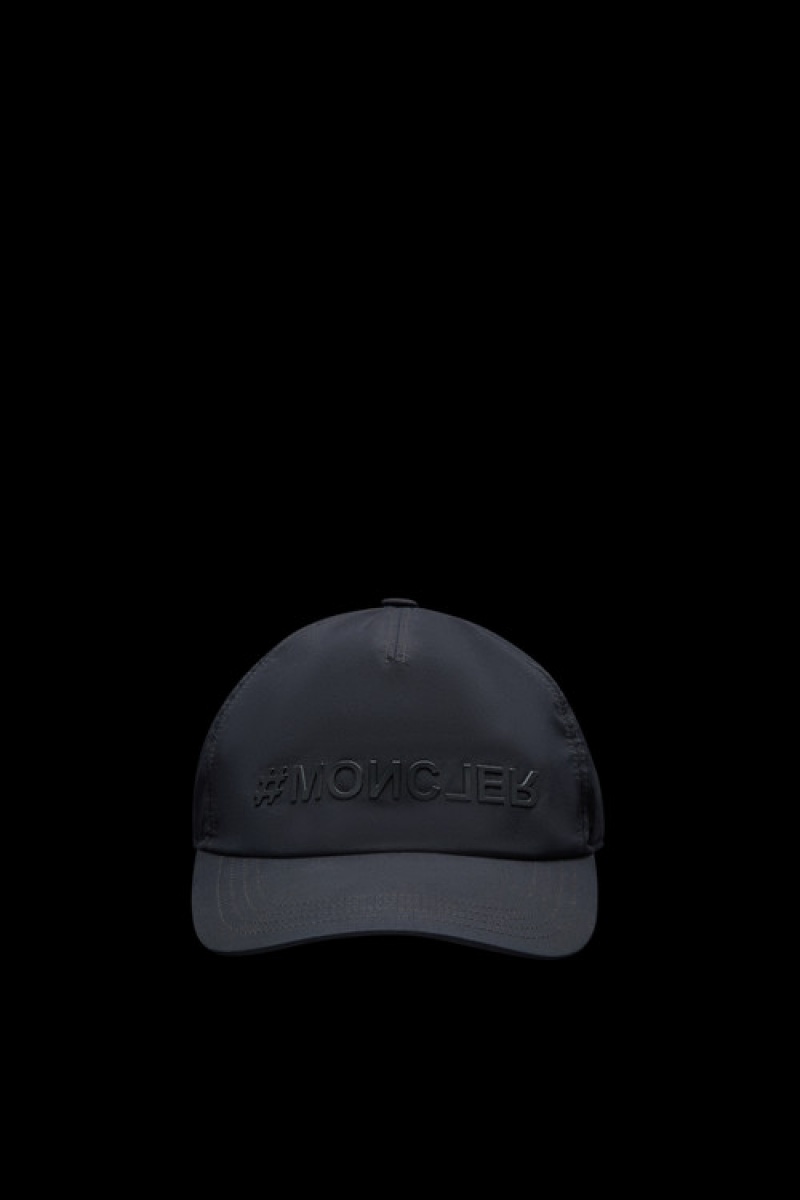 Gorras Moncler Logo Baseball Mujer Negros | FPNX-12936