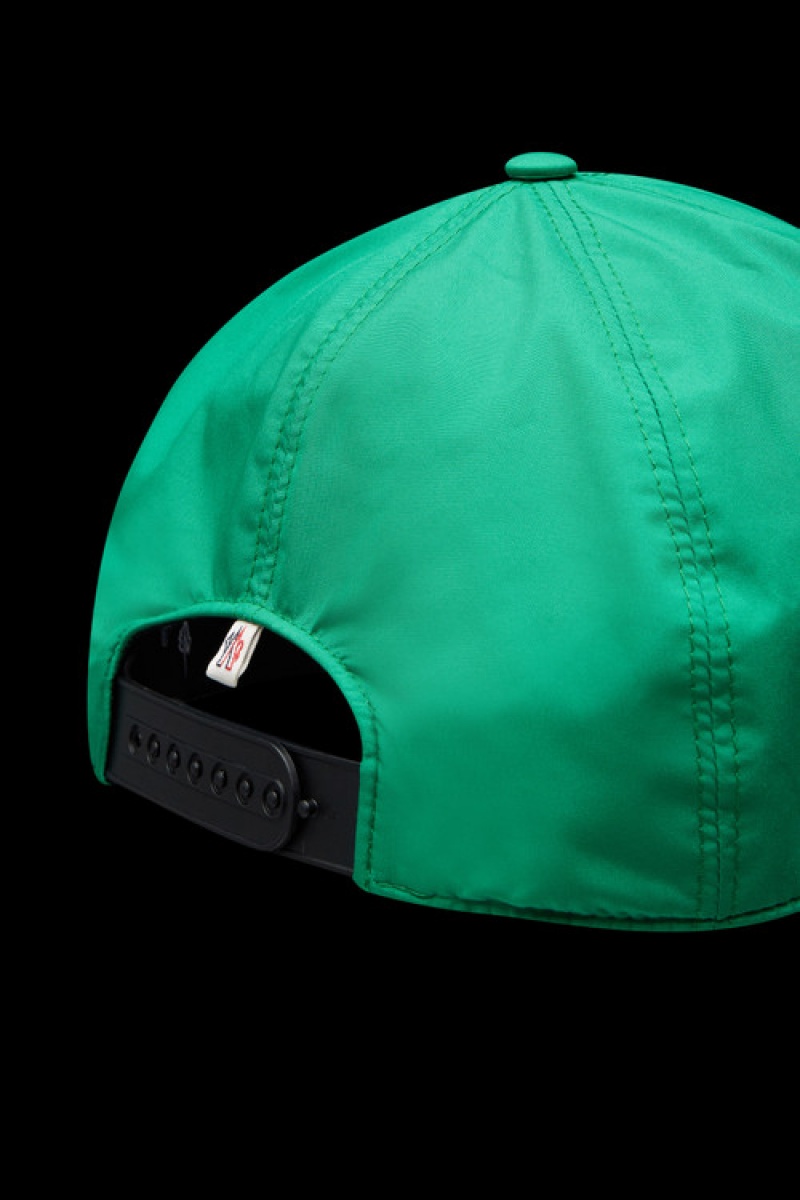 Gorras Moncler Logo Baseball Mujer Verdes | GHNA-81690