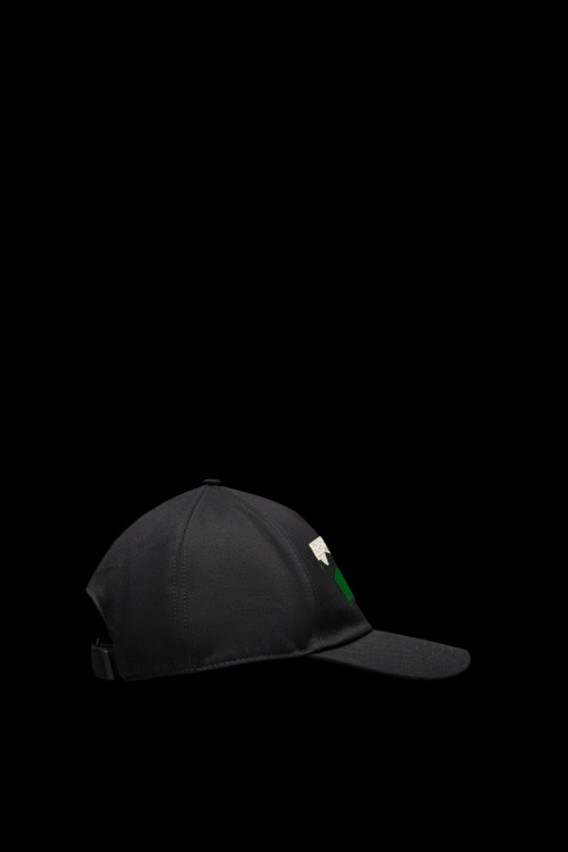 Gorras Moncler Mountain Logo Baseball Mujer Negros | UZYW-80543