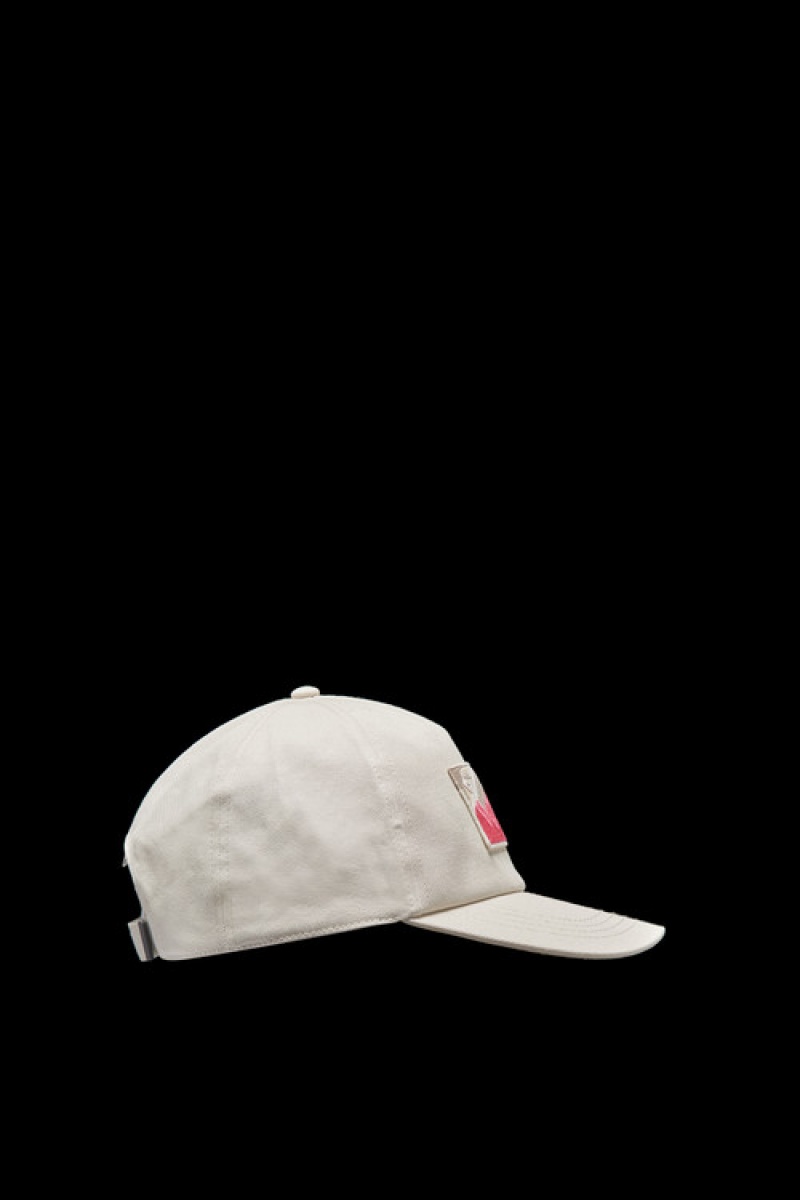 Gorras Moncler Mountain Logo Baseball Mujer Beige Claro | QJOT-69741