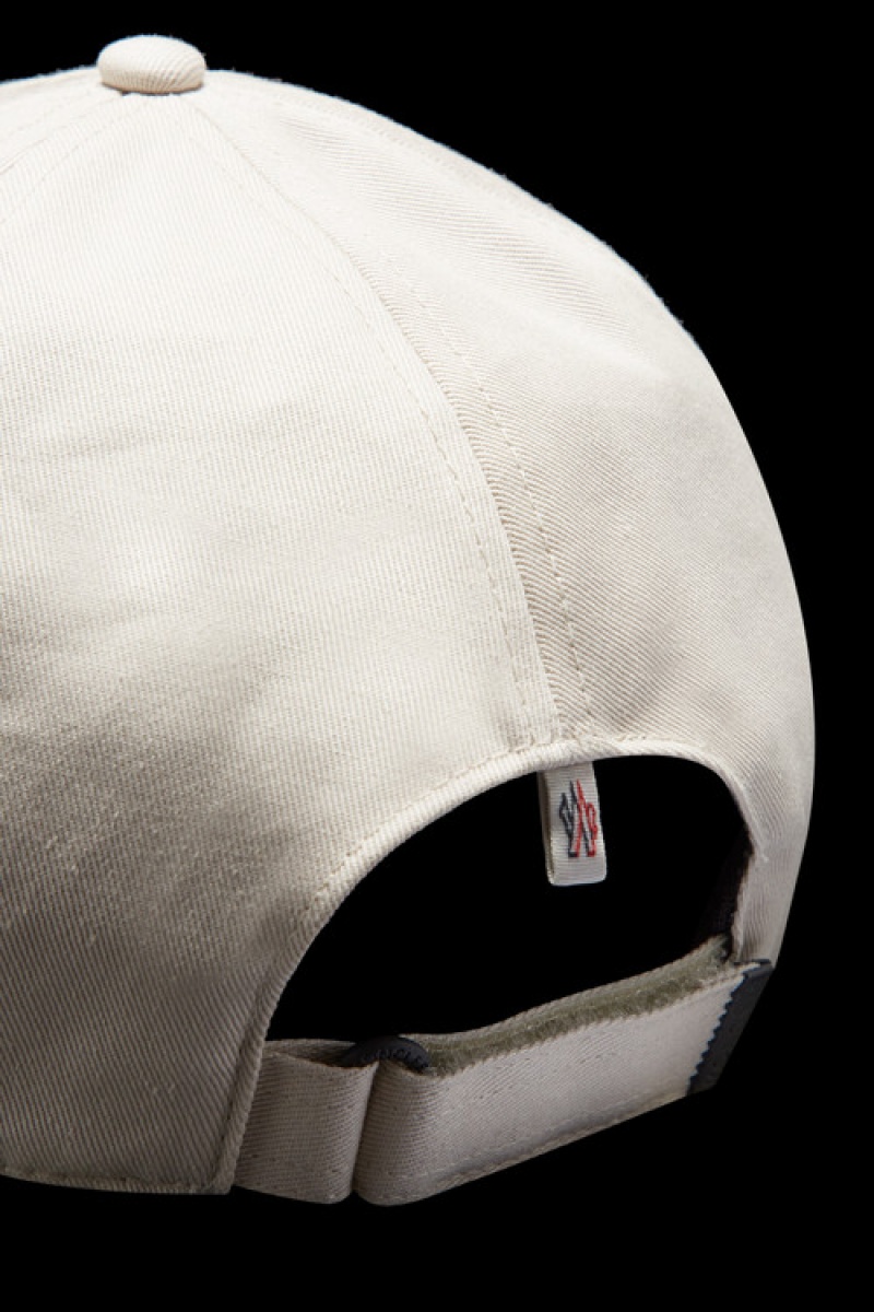 Gorras Moncler Mountain Logo Baseball Mujer Beige Claro | QJOT-69741