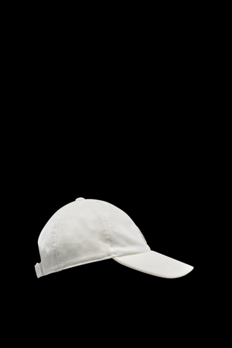 Gorras Moncler Velvet Baseball Mujer Blancos | GYFU-83456