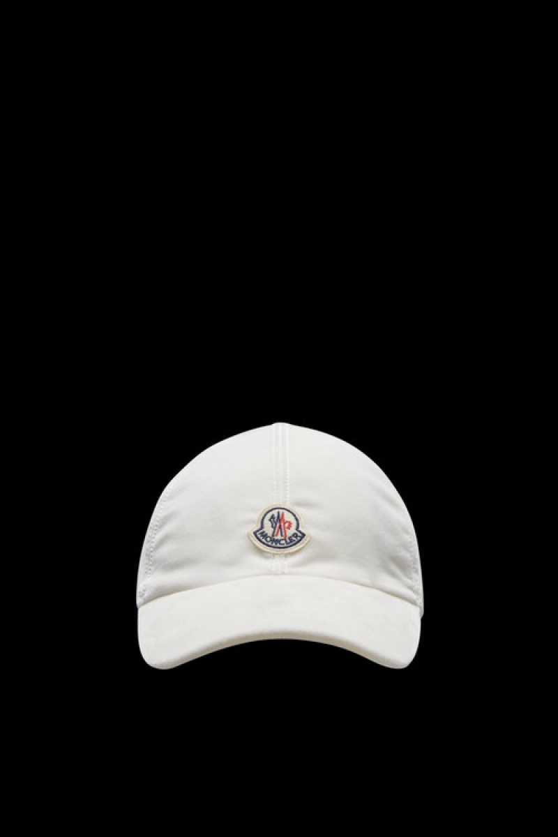 Gorras Moncler Velvet Baseball Mujer Blancos | GYFU-83456