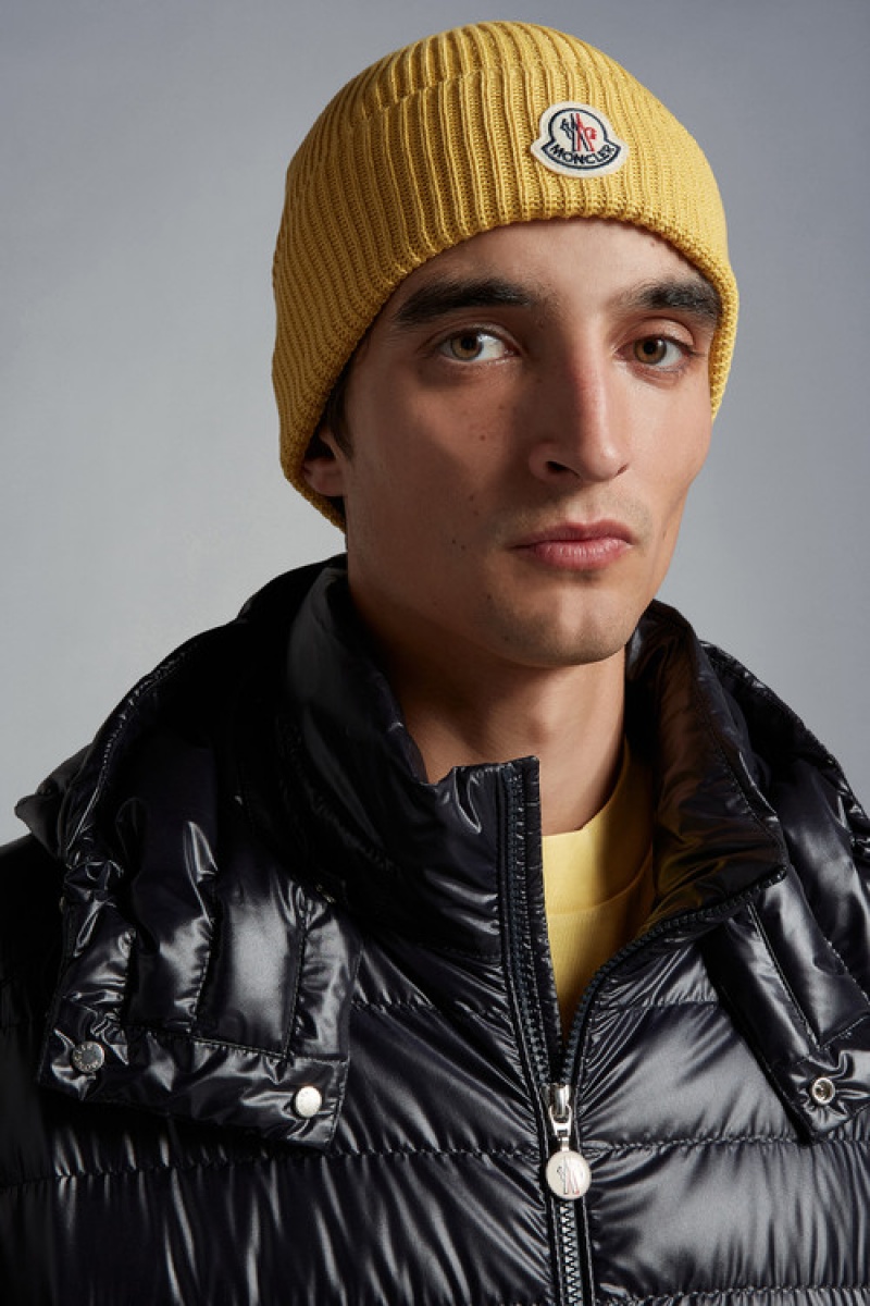 Gorro Moncler Algodon Hombre Amarillos | GCLO-28436