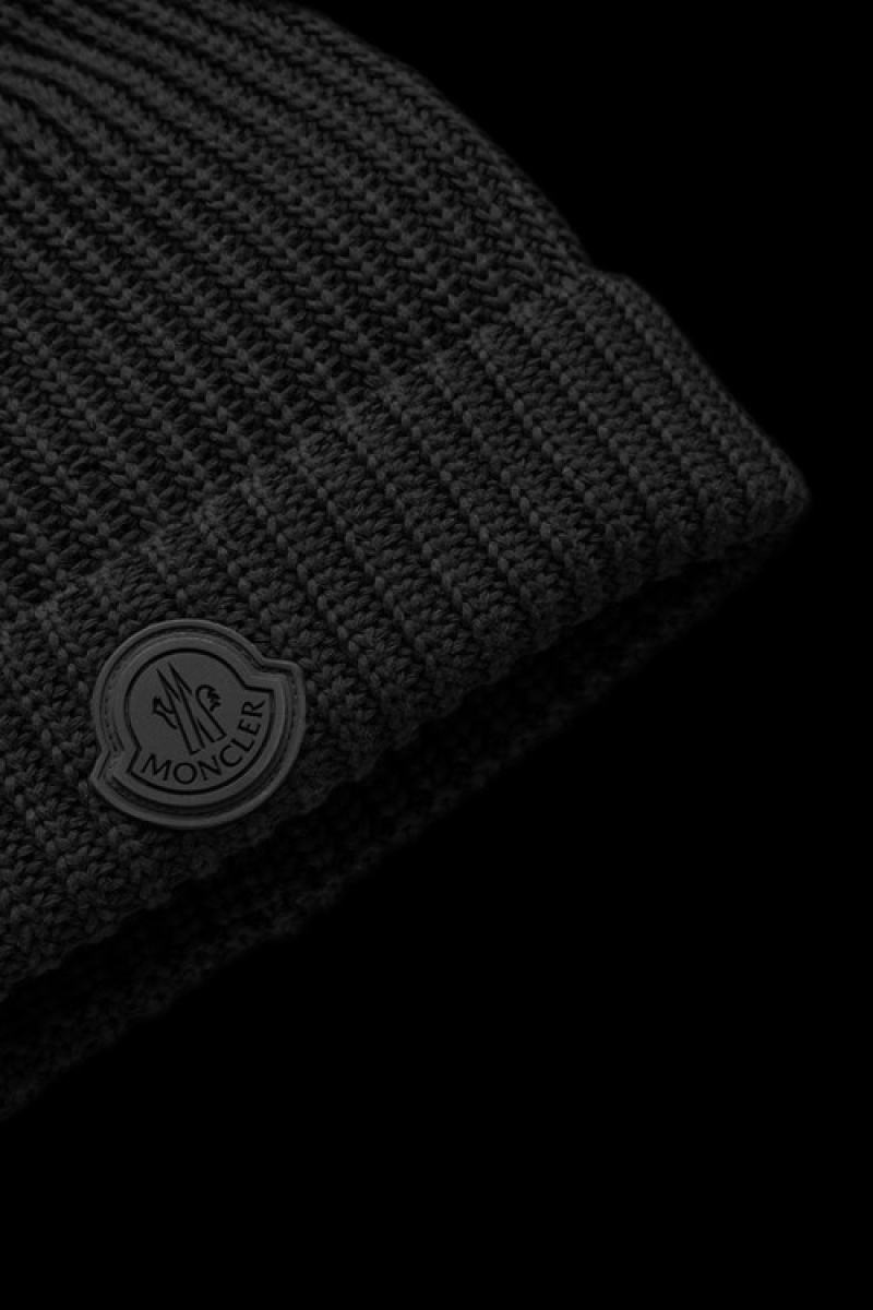 Gorro Moncler Algodon Hombre Negros | GFJX-08523