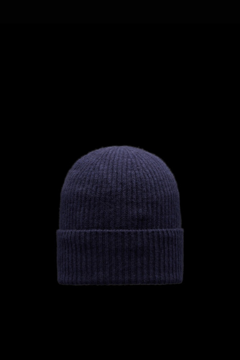 Gorro Moncler Cashmere Blend Hombre Azul Marino Azules | SDPH-32097