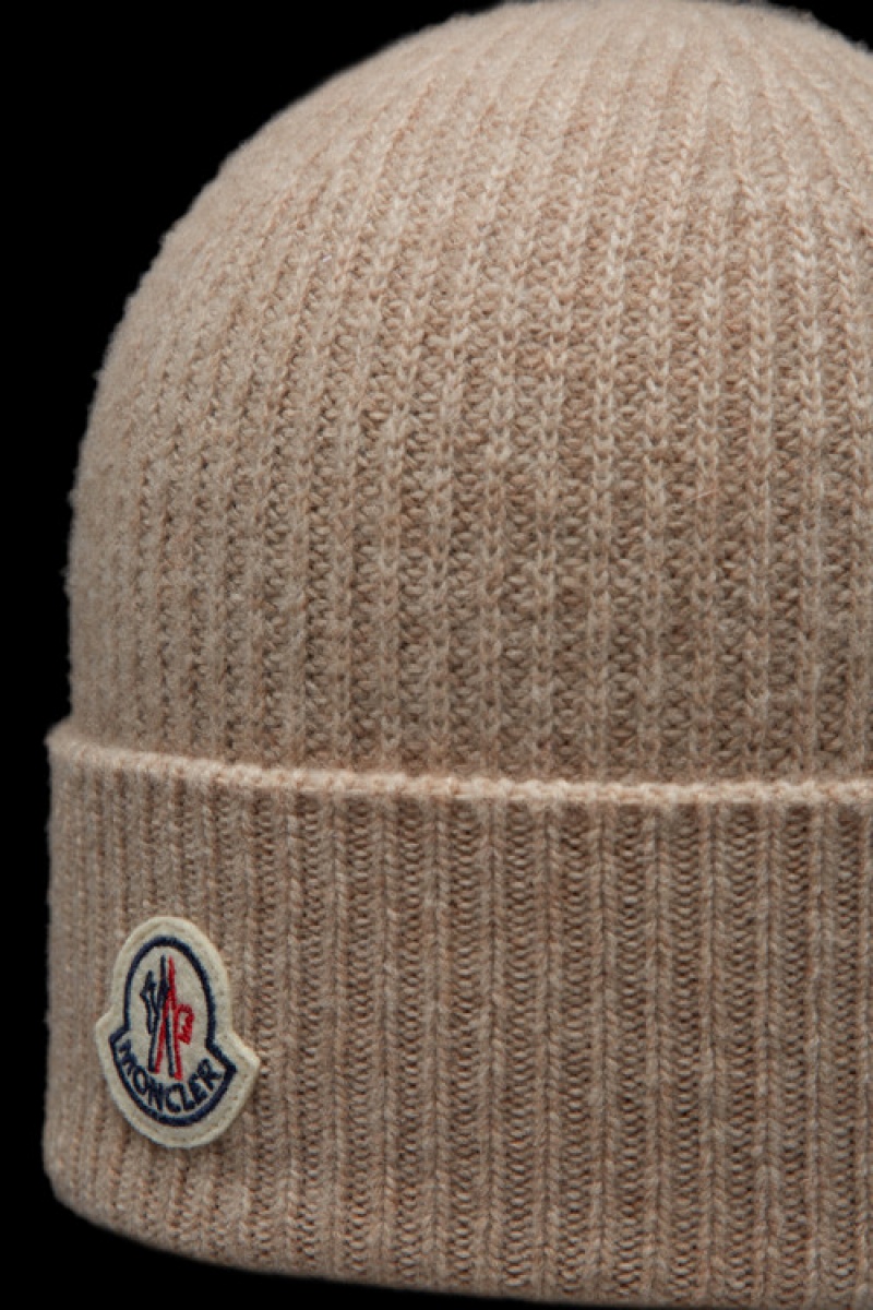 Gorro Moncler Cashmere Blend Hombre Beige Claro | BZWQ-36059