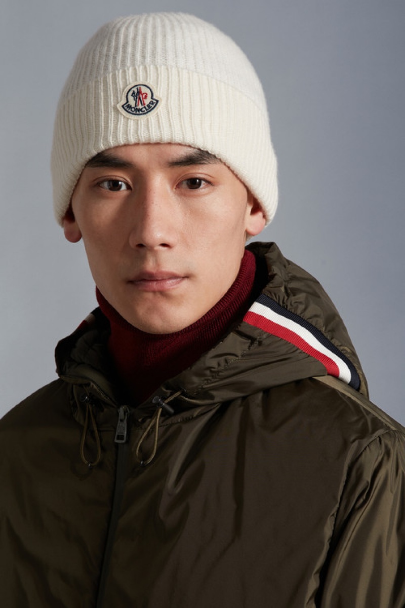 Gorro Moncler Cashmere Blend Hombre Blancos | FIGD-25407