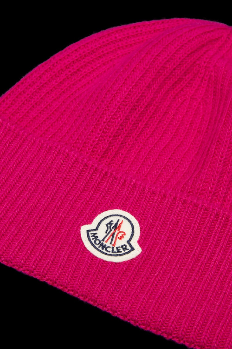 Gorro Moncler Cashmere Blend Hombre Fucsia | QOPR-46523