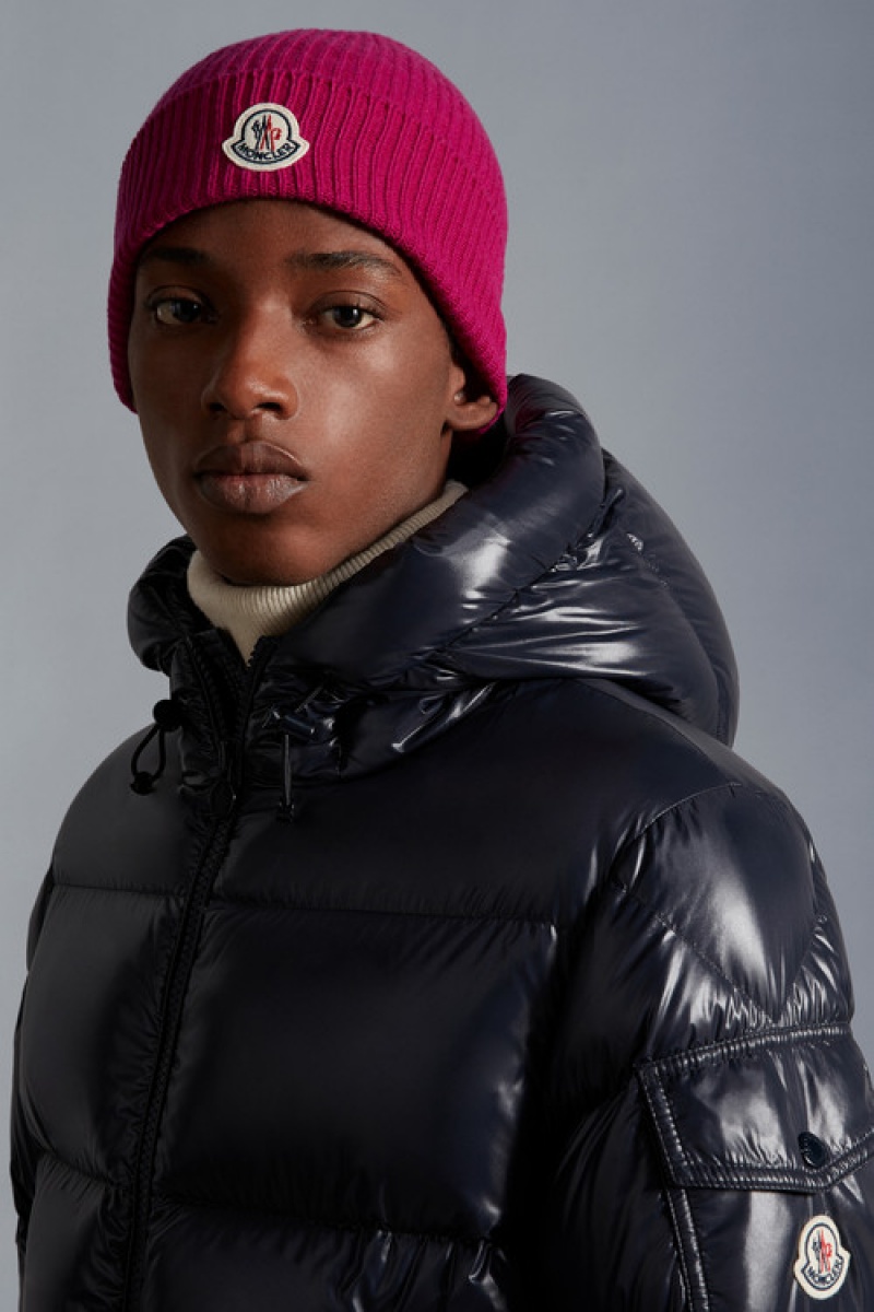 Gorro Moncler Cashmere Blend Hombre Fucsia | QOPR-46523