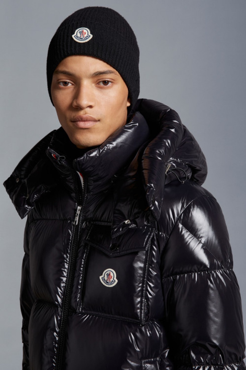 Gorro Moncler Cashmere Blend Hombre Negros | JKCT-28915