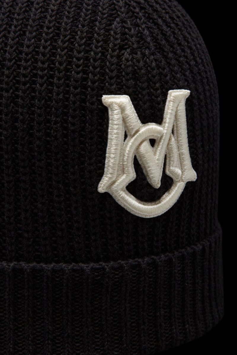 Gorro Moncler Embroidered Monogram Hombre Negros | ZYHC-45201