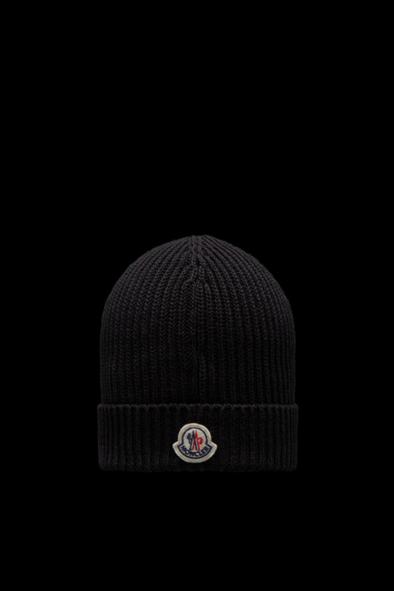 Gorro Moncler Embroidered Monogram Hombre Negros | ZYHC-45201