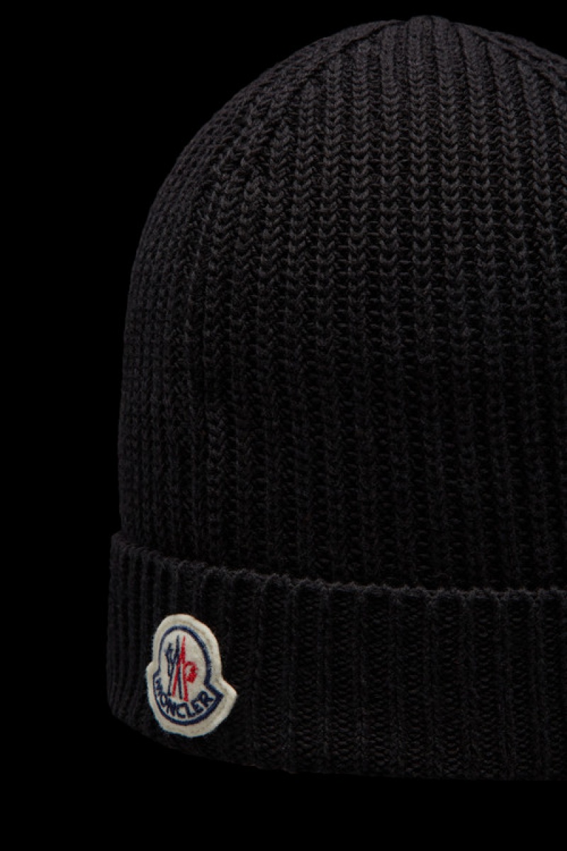 Gorro Moncler Embroidered Monogram Hombre Negros | ZYHC-45201