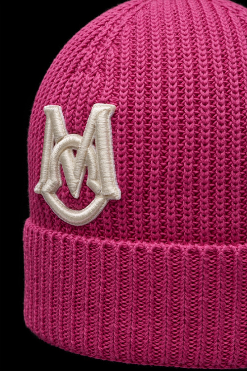 Gorro Moncler Embroidered Monogram Hombre Rosas Claro | XUYM-27196