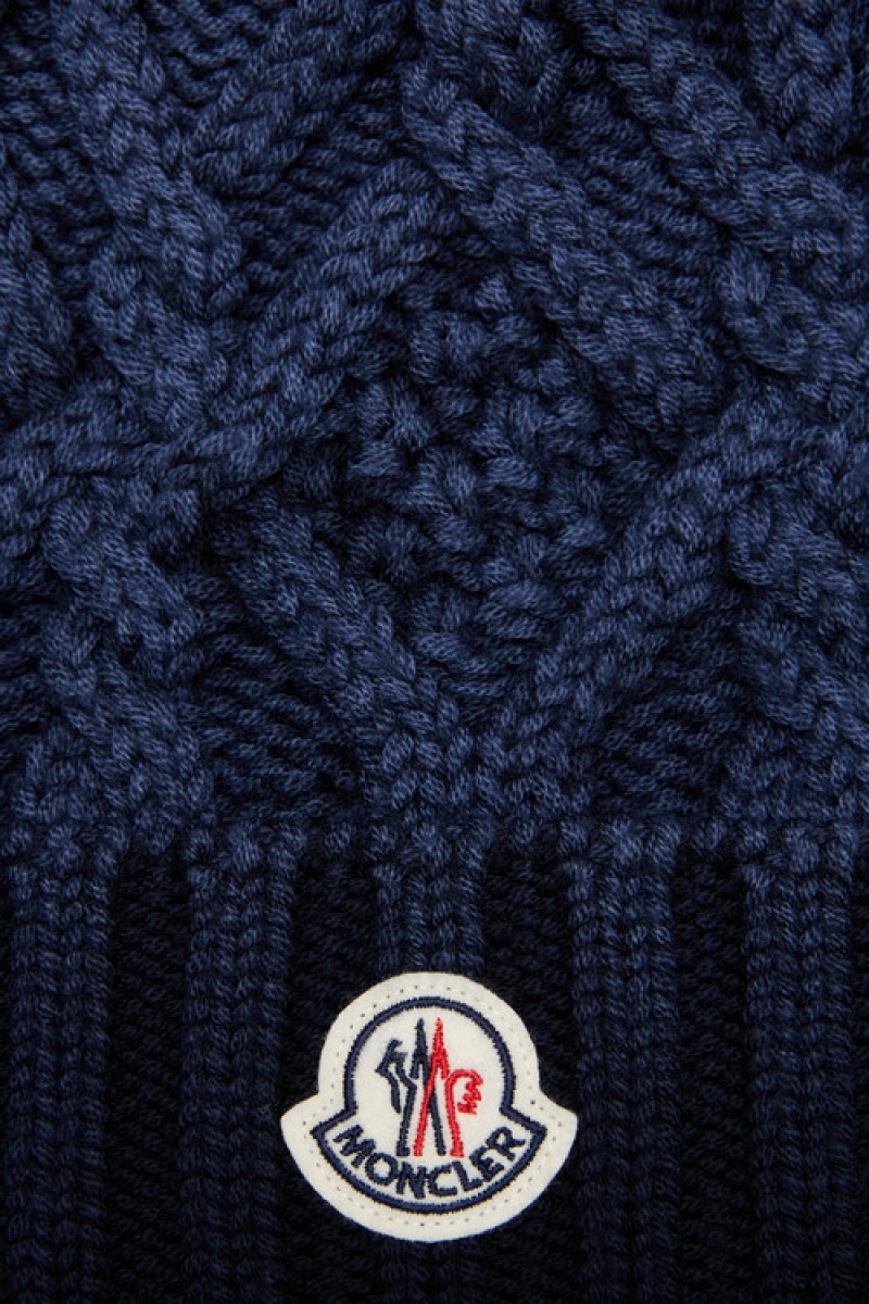 Gorro Moncler Lana Hombre Azul Marino Azules | NWJV-63824